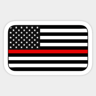 Thin Red Line American Flag Sticker